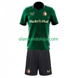Camisola Feyenoord Rotterdam Criança Equipamento Quarto 2025-2026 Manga Curta